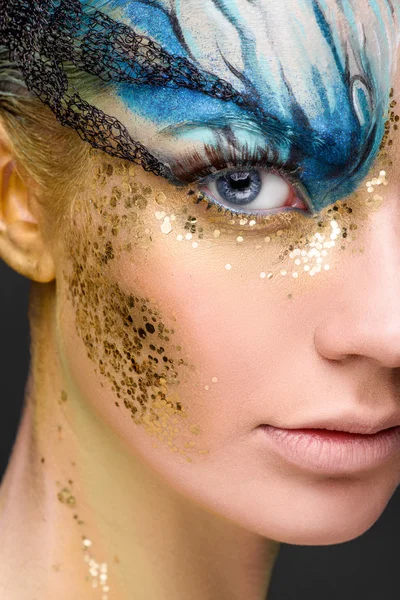 Young woman with fantasy make up. Close up — Stock Photo, Image