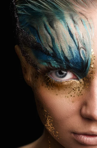 Young woman with fantasy make up. Close up — Stock Photo, Image