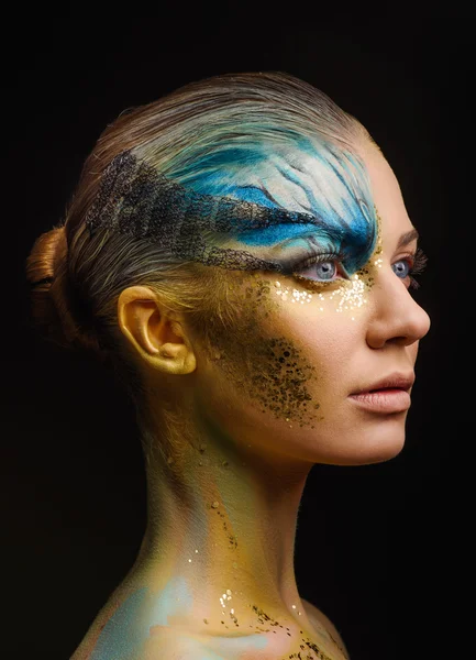 Young woman with fantasy make up — Stock Photo, Image