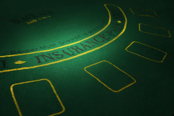 Part of poker table. High resolution image