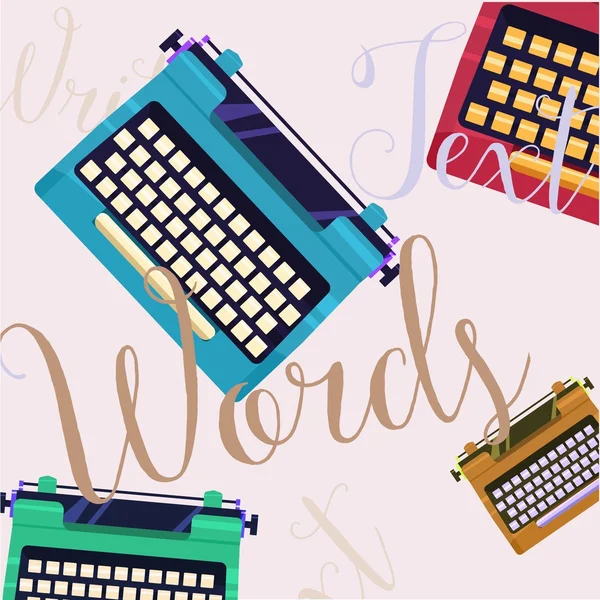 Padrão de cor da máquina de escrever —  Vetores de Stock