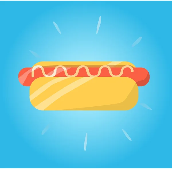 Beau hot dog coloré — Image vectorielle