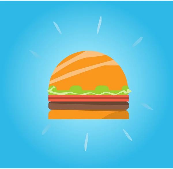 Humburger härliga snabbmat — Stock vektor