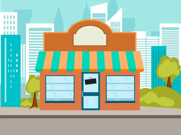 Tienda en la ciudad — Vector de stock