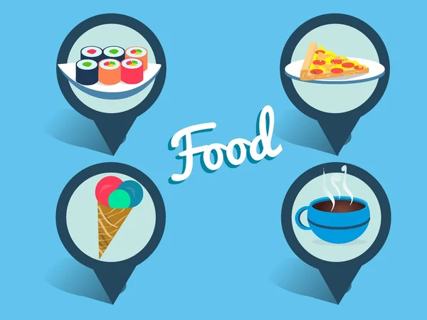 Food icons set — Stock Photo, Image