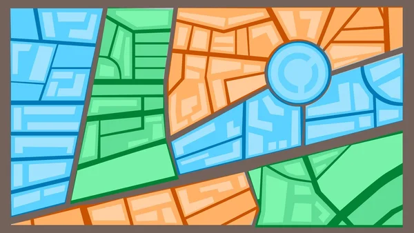 Şehir haritası — Stok Vektör