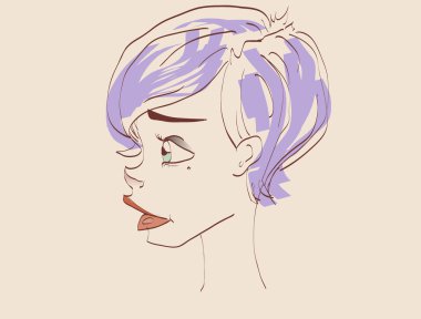 Kiraz kadın. Pin-up