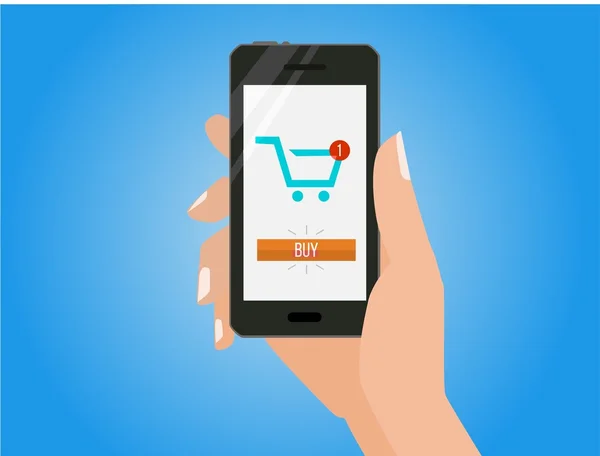 Köp. On-line ordning i shopping — Stock vektor