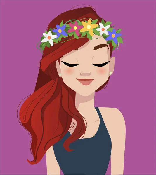 Chica bonita — Vector de stock