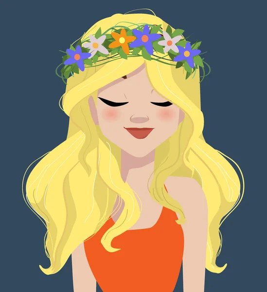 Chica bonita — Vector de stock