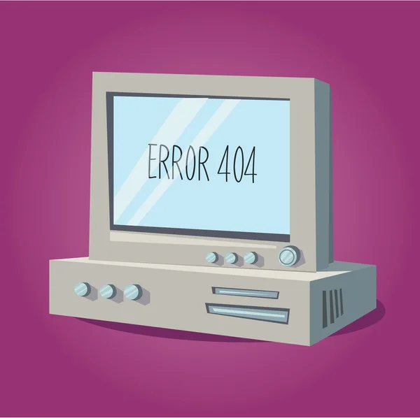 Οθόνη της τηλεόρασης. Σφάλμα 404 — Διανυσματικό Αρχείο