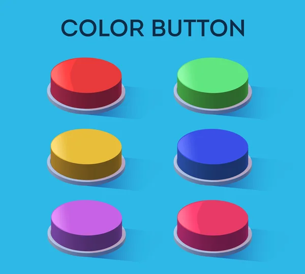 Color button set — Stock Vector