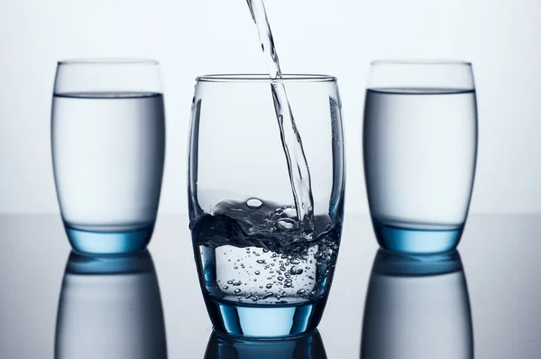 Three Water Glasses — Stock Photo, Image