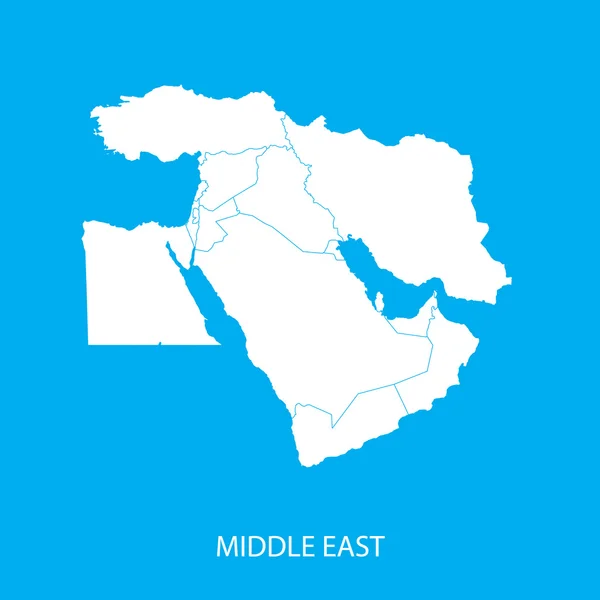 Mapa do Médio Oriente — Vetor de Stock
