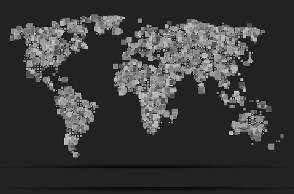 Plazas del mapa del mundo — Archivo Imágenes Vectoriales