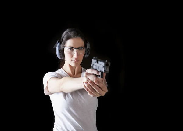 Pistola donna — Foto Stock