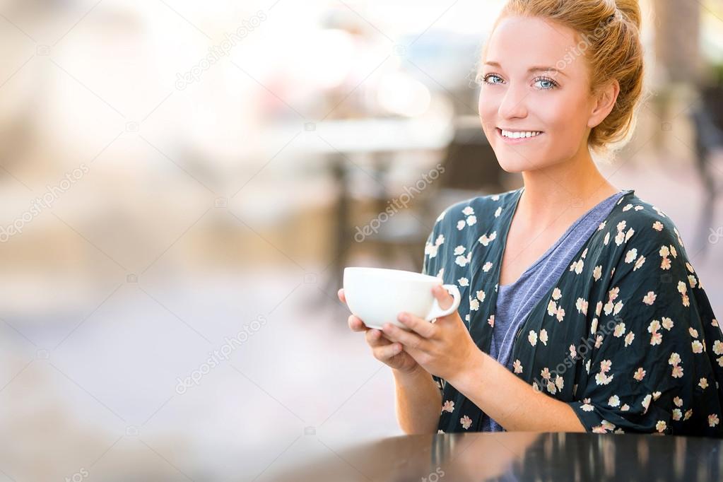 Woman coffee