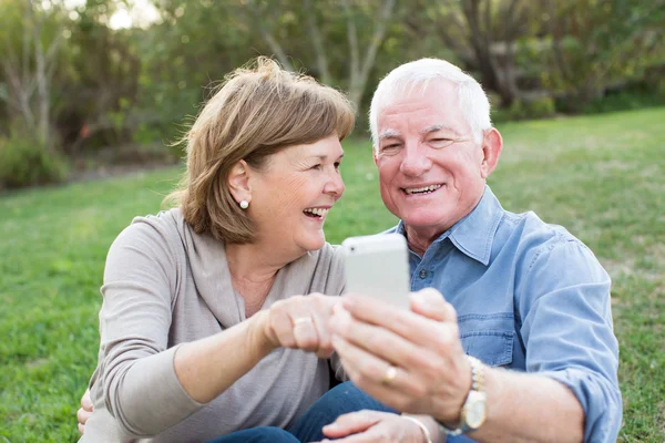 Üst düzey çift selfie Stok Resim