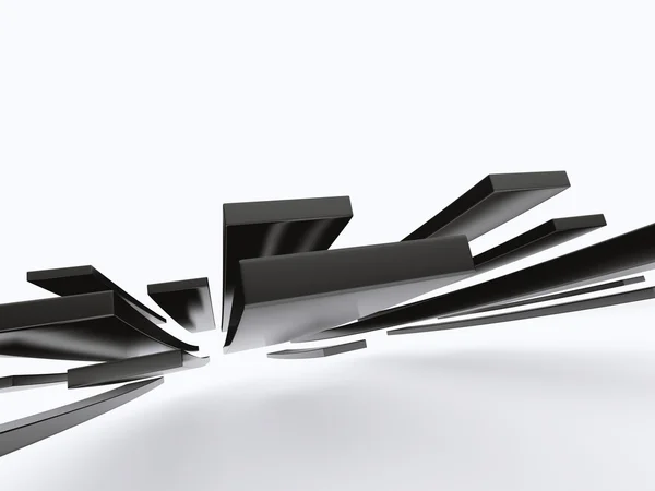 Streszczenie projektu architektonicznego 3d z prostokątów — Zdjęcie stockowe