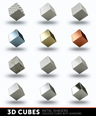 metal dokular ile 3D küpleri