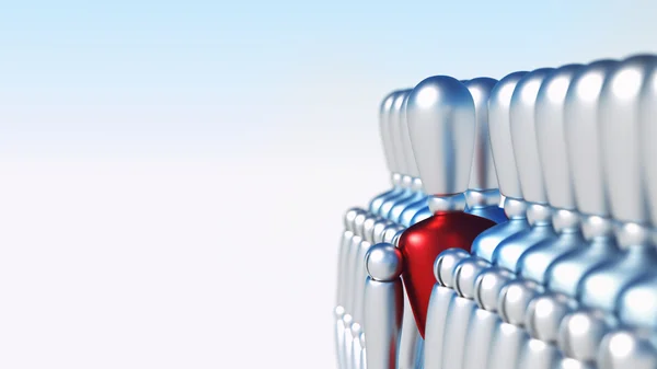 Benzersiz 3d karakter ayakta dışarı