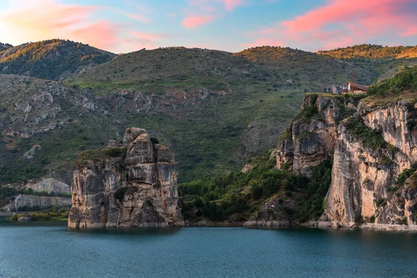 Pulpito Canales Una Roccia Impressionante Nel Serbatoio Canales Granada Con — Foto Stock