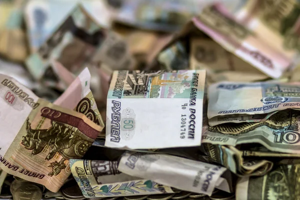 Рубли. Русские деньги — стоковое фото