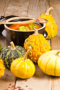 Balkabağı çorbası.