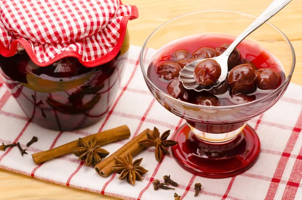 Cherry stewed fruit — Stock Photo, Image