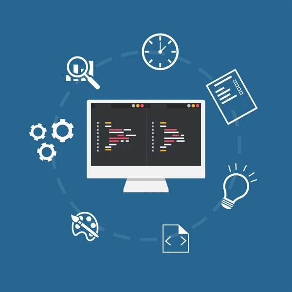 ウェブ開発の概念 — ストックベクタ