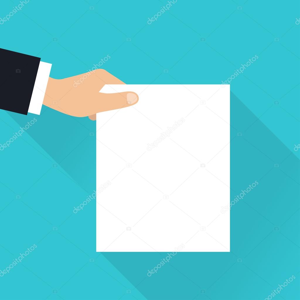 Download Man Holding Paper 94 Man Hand Holding Paper Mockup Stock Vector C Yura94loudking 103448254 PSD Mockup Templates