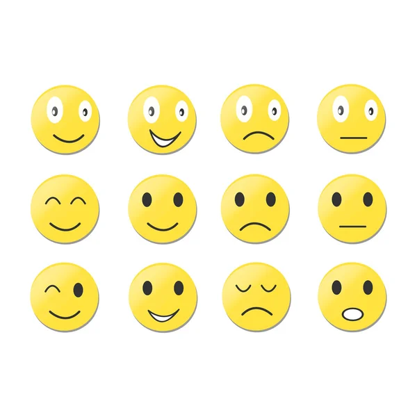 Set van emoticons — Stockvector