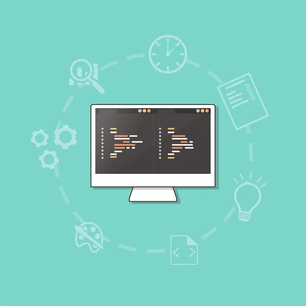 ウェブ開発の概念 — ストックベクタ