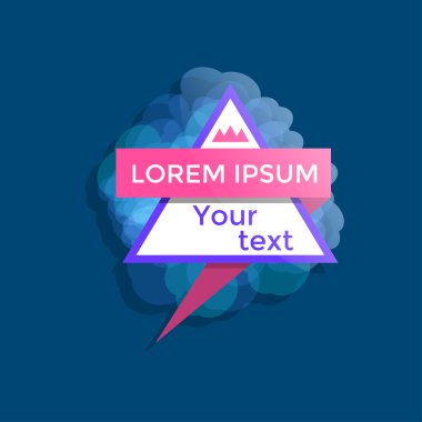 Üçgen kare metin için