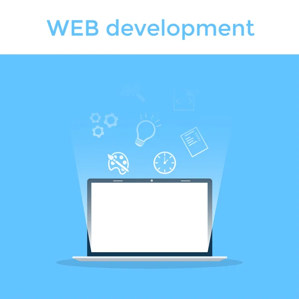 Ilustração do desenvolvimento web — Vetor de Stock