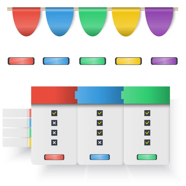 Web sitesi öğeleri, düğmeler, afiş