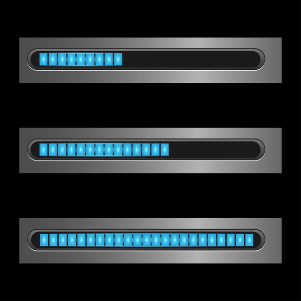 Векторные загрузочные полосы прогресса — стоковый вектор