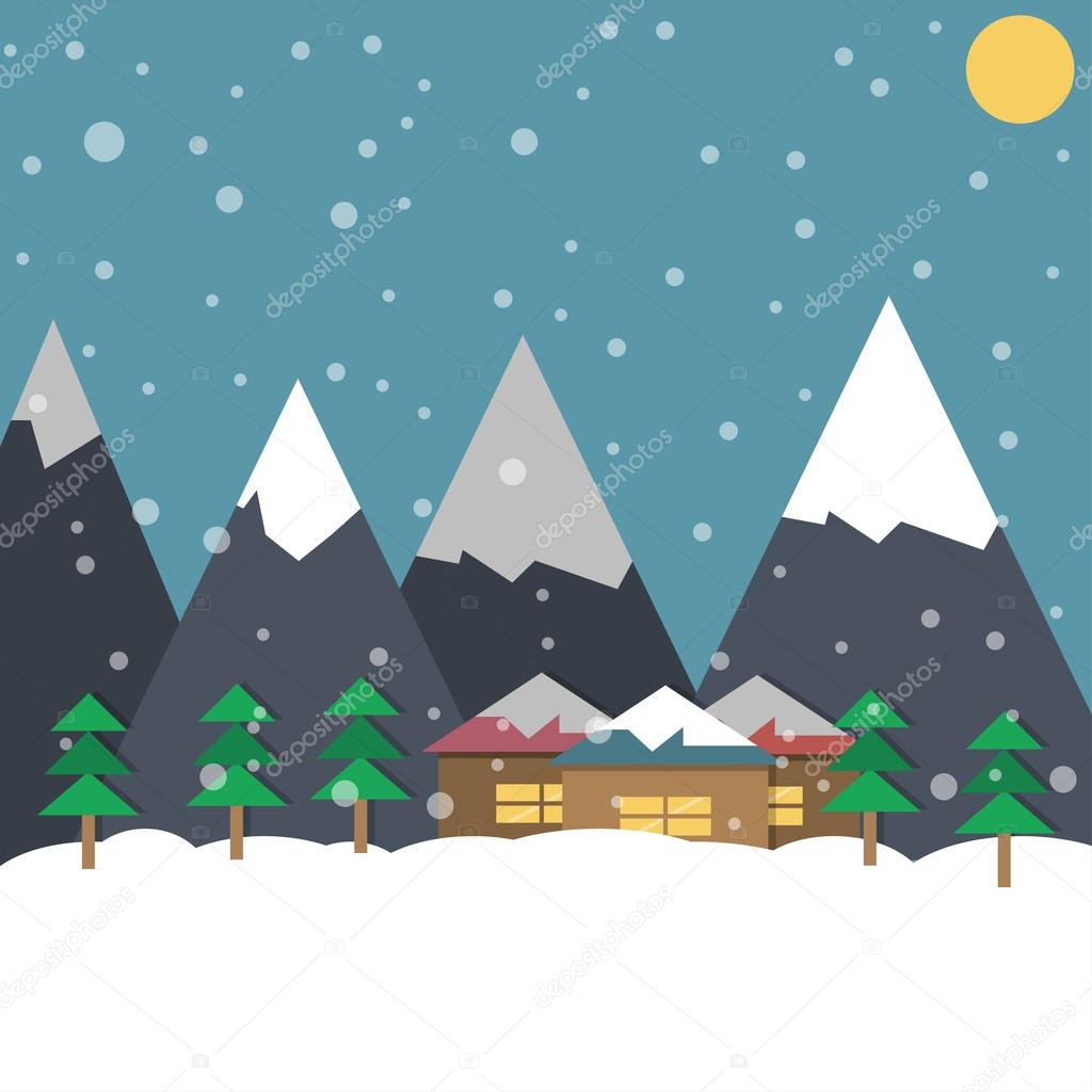 Winter holiday, illustration