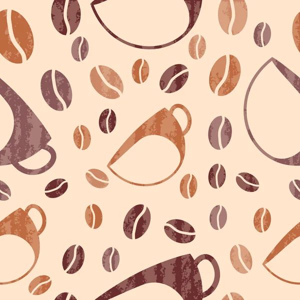 Kávová zrna textura — Stockový vektor