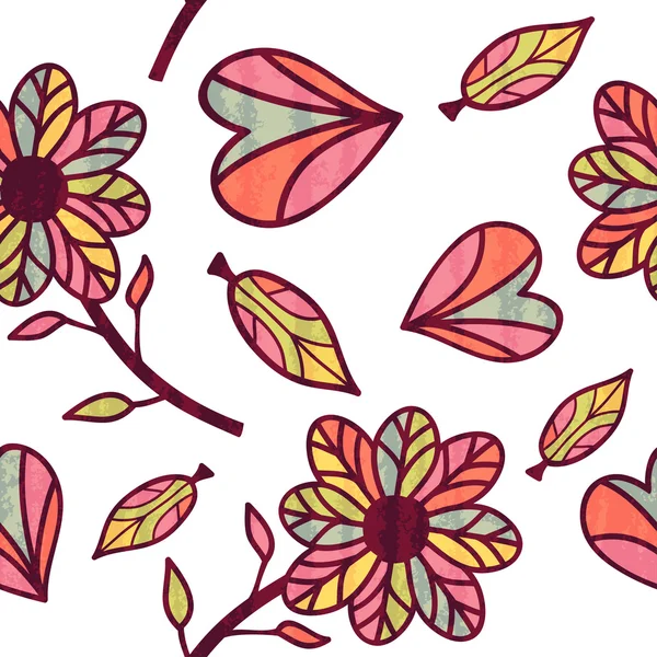 Flores brillantes en diferentes colores — Vector de stock