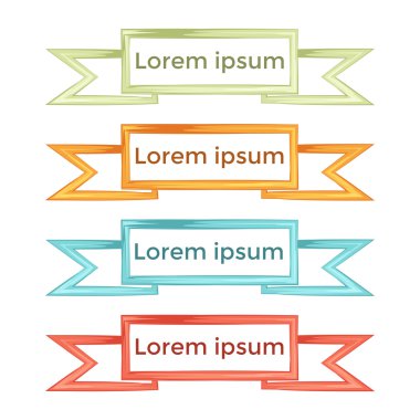 Vintage şeritler afiş