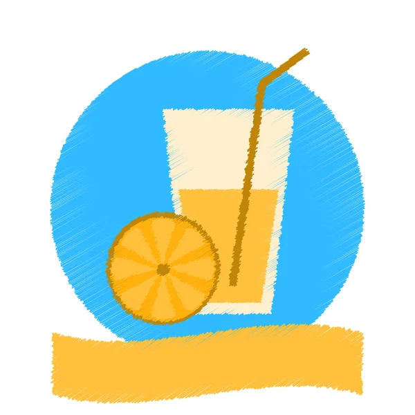 オレンジジュースのグラス — ストックベクタ