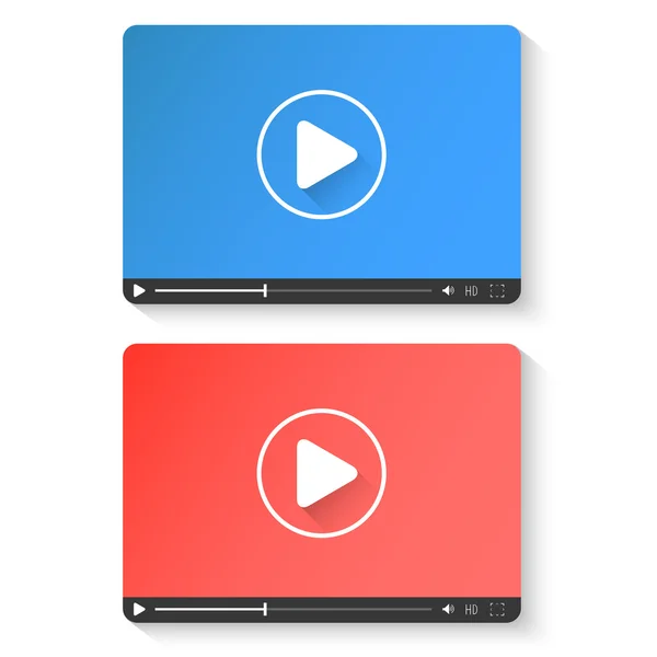 Web ve mobil uygulamalar için düz temiz video oynatıcı