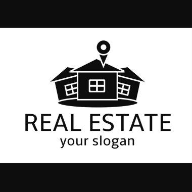 Real estate vector logo clipart