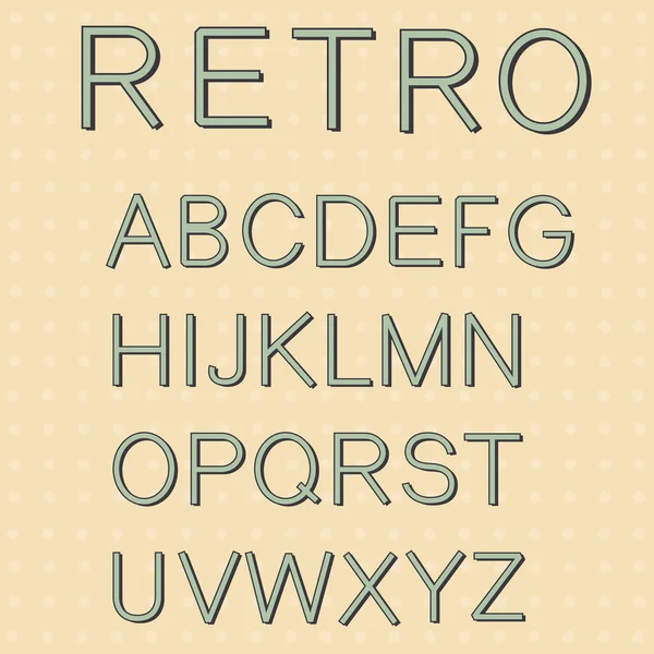 Retro típusú betűkészlet, vintage tipográfia — Stock Vector