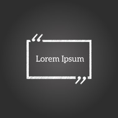 Metin kabarcık ile boş alıntı.