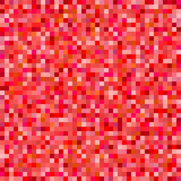 Färgglada röd bakgrund med röda rutor i en rad sida vid sida och under. Bakgrund bestående av geometriska former. Pixel mönster — Stock vektor