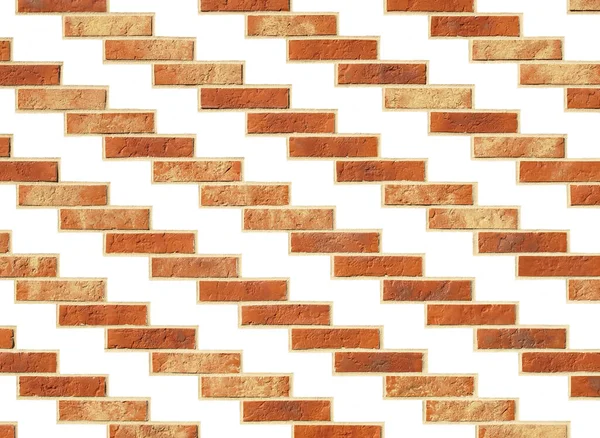 Old Red Brick Wall Texture Background Orange Stone Block Wall — Stock Photo, Image