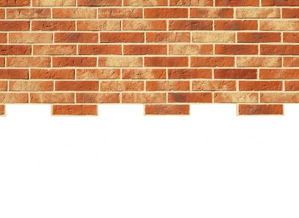 Old Red Brick Wall Texture Background Orange Stone Block Wall — Stock Photo, Image