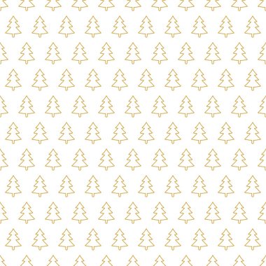 Noel arka plan ile dönüşümlü olarak beyaz bir arka plan üzerinde üst üste altın Noel ağacı